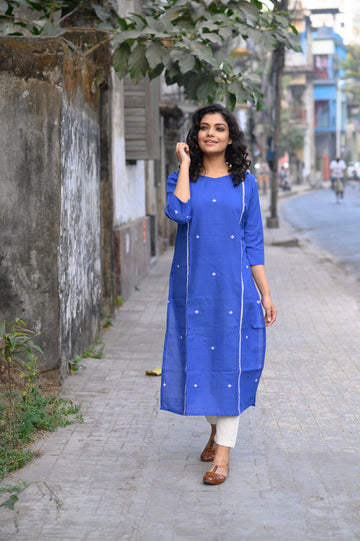 Royal Blue Nilakshi Kurti - NamegStore